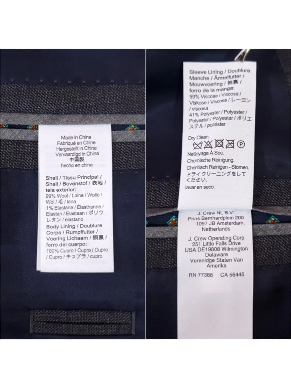 J. Crew Ludlow Slim Fit Charcoal Gray Wool Suit Jacket J3272 Tollengo 1900